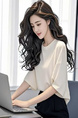 French Style Temperament Cold High-End Beige Loose Small Top Women's Summer
