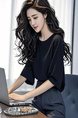 French Style Temperament Cold High-End Black Loose Small Top Women's Summer