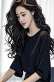 French Style Temperament Cold High-End Black Loose Small Top Women's Summer