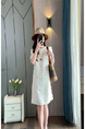 In Stock European Goods High-End Loose Design Midi Dress Summer New High-End Slim Fit Slimming Temperament Dress - WHITE