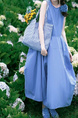 High Quality and Quality! Elegant Light Blue Vest Dress Women's Summer New Design Sense Waist Slimming A-line Dress