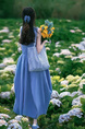 High Quality and Quality! Elegant Light Blue Vest Dress Women's Summer New Design Sense Waist Slimming A-line Dress