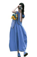 High Quality and Quality! Elegant Light Blue Vest Dress Women's Summer New Design Sense Waist Slimming A-line Dress