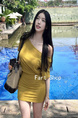 Yellow Shoulder Short-Sleeved T-shirt Dress Women's Summer Design Slim Fit Waist-Slimming Dress Hot Girl Style Hip Skirt - MUSTARD