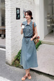 High Sense Denim Dress Women's Summer 2025 New Waist Slimming Temperament Simple Style Popular Light Blue Long Dress