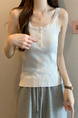 Real shot wholesale price 2025 new sweet and spicy style lace edge button design vest bottom outerwear top for women in Cream
