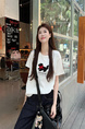 Real shot and real price straight shoulder pure cotton short-sleeved T-shirt female 2025 new heavy-duty towel embroidery puppy versatile design in White