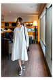 White Design Sense Irregular Dress Women's Medium and Long Spring New Korean Style Loose Slim Shirt Skirt Trendy Women