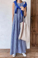 2025 Summer New Blue French Suspender Skirt Plaid Sleeveless Dress Women