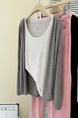 Real Shot of Summer Thin Sun-Proof Cardigan Jacket for Women in Gray, Korean Style Casual Versatile Long-Sleeved Lazy Chic Tops