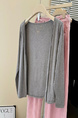 Real Shot of Summer Thin Sun-Proof Cardigan Jacket for Women in Gray, Korean Style Casual Versatile Long-Sleeved Lazy Chic Tops