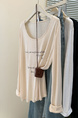 Real Shot of Korean High-End Thin and Slightly Transparent Long-Sleeved T-Shirt for Women in Summer in Beige, Korean Style Outer Wear, Loose Air-Conditioning Top