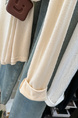 Real Shot of Korean High-End Thin and Slightly Transparent Long-Sleeved T-Shirt for Women in Summer in Beige, Korean Style Outer Wear, Loose Air-Conditioning Top