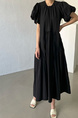 Artistic retro design, simple and fashionable long dress in black