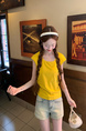 Real Shot Short-Sleeved T-shirt Summer 2025 New Trendy Back Opening Short Slim Round Neck Top Korean Style Women's Clothing Yellow