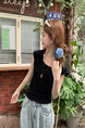 Real Shot Short-Sleeved T-shirt Summer 2025 New Trendy Back Opening Short Slim Round Neck Top Korean Style Women's Clothing Black