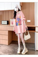 Official Pictures and Real Prices Douyin Quality/Pure Cotton/Back Collar/Lose Mid-Length Polo Collar Hollow in Pink