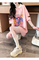 Official Pictures and Real Prices Douyin Quality/Pure Cotton/Back Collar/Lose Mid-Length Polo Collar Hollow in Pink