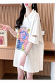 Official Pictures and Real Prices Douyin Quality/Pure Cotton/Back Collar/Loose Mid-Length Polo Collar Hollow in White