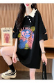 Official Pictures and Real Prices Douyin Quality/Pure Cotton/Back Collar/Loose Mid-Length Polo Collar Hollow in Black