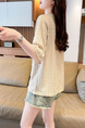 Real Shot of 2025 Summer Loose New Korean Style Short-Sleeved T-Shirt for Women in Solid Beige Color All-Match Tops