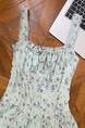 Monday 5.7/10:00am Hanano Overture Chest Drawstring Lace Patchwork Suspender Dress with Large Skirt - Light Blue